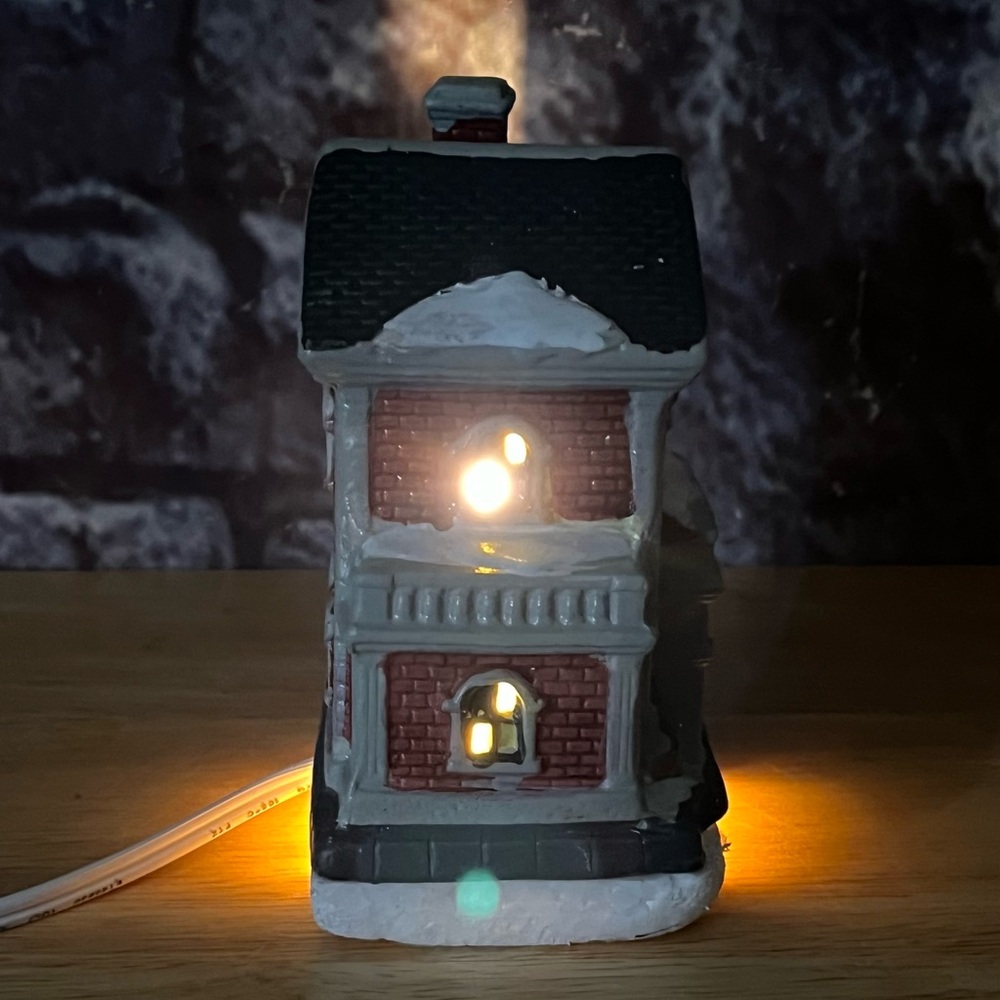 Christmas Village Town Hall Replacement Ceramic Holiday Decor House - Picture 7 of 9